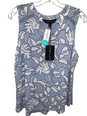 Montgomery Post Ladies Light Blue a Reggie Blouse Size Large NWT